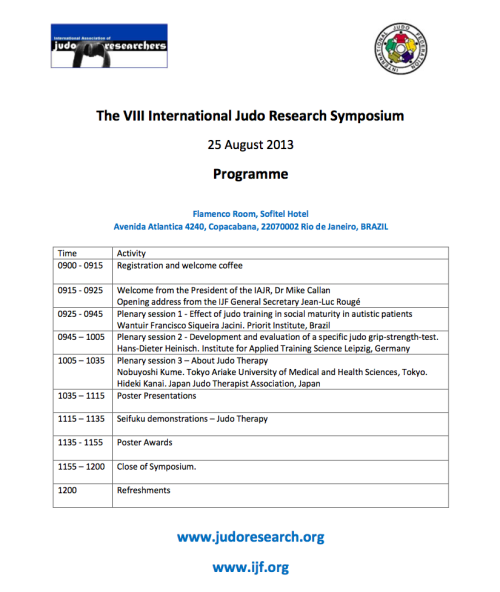 Programme for IAJR conference